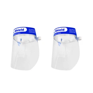 2 protectores faciales completos de seguridad reutilizables protectores faciales transparentes lavables anti salpicaduras - Imagen 1 de 12