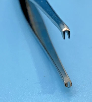 Micro pinzas quirúrgicas retiradas pinzas de tejido 1 x 2 dientes apósito disectivo Foto 1 de 4