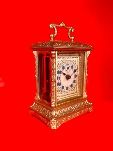 Antique Large German Black Forest Badische Uhrenfabrik Carriage Clock - Picture 1 of 14