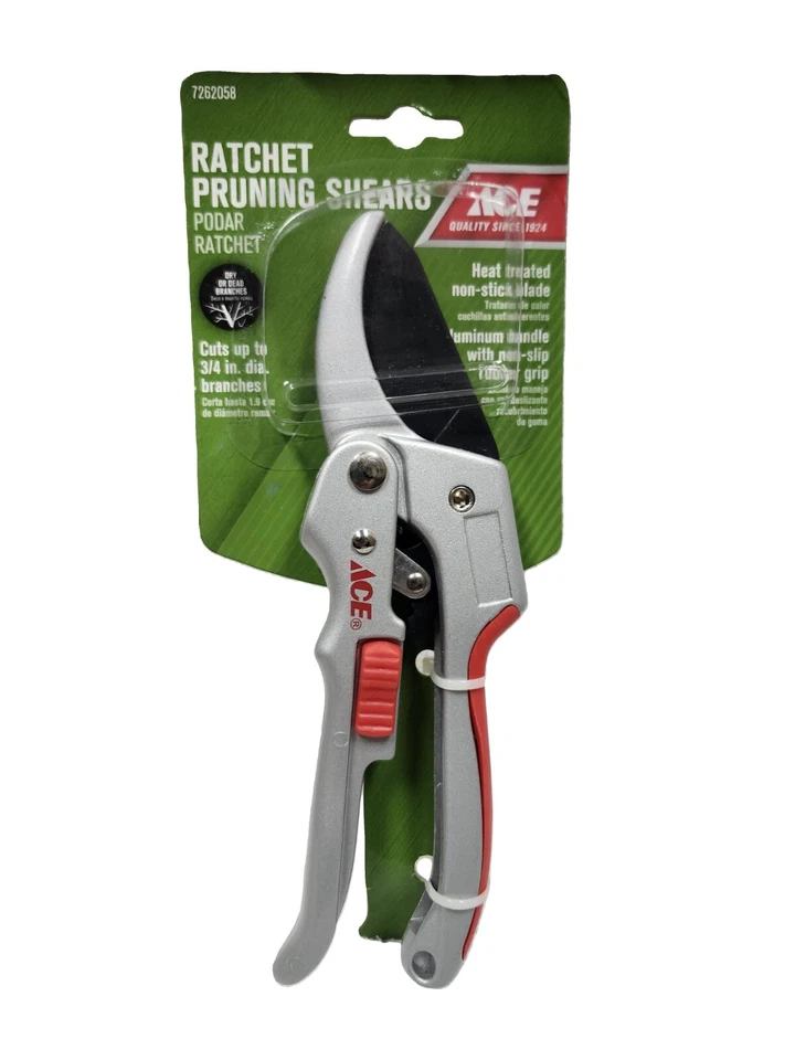 Ace Ratchet Pruning Shears Cuts Up To 3/4 In Diameter Branches - Image 1 of 1