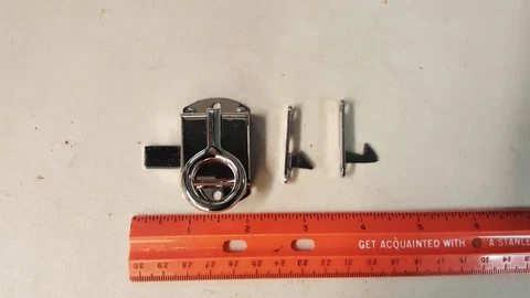 Hoosier Sellers McDougall cabinet nickel plated right hand ring latch Cover