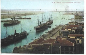 1917 EGYPT PORT SAID GENERAL VIEW OF THE CANAL - Picture 1 of 2