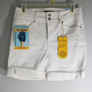 WAX Jeans Butt I Love You High Rise Push Up White Shorts Pants Size Medium - Picture 1 of 12