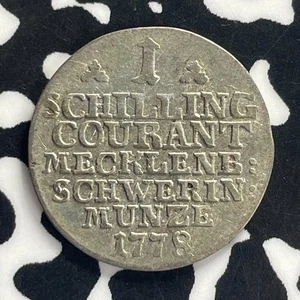 1778 Germany Meckelenburg-Schwerin 1 Schilling Lot#GB158 - Picture 1 of 2
