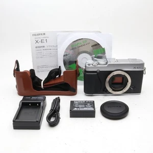 [Near Mint] FUJIFILM X-E1 16.3MP Body Only Digital SLR Silver from Japan - Bild 1 von 11