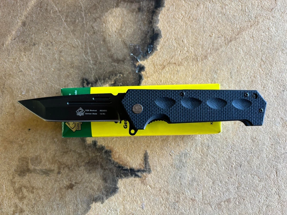 NEW Puma SGB Blackcat45 Tanto Tactical Folding Knife German Blade 6624003 - Image 1 of 4