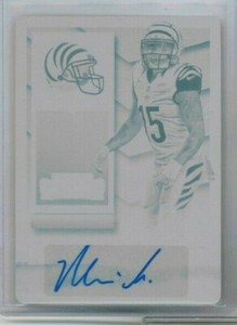 2015 Panini Contenders Mario Alford Cyan Printing Plate Ticket Auto RC #'ed 1/1