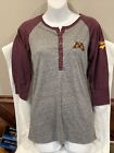 VERY CUTE Minnesota Gophers Women's Sz Sm Multi-Color 3/4 Sleeve Shirt, NEW&NICE
