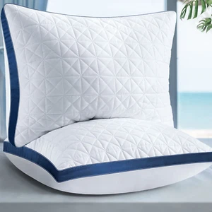 Juego de 2 almohadas tamaño queen - Almohadas de cama de lujo reforzadas para dormir - Imagen 1 de 10
