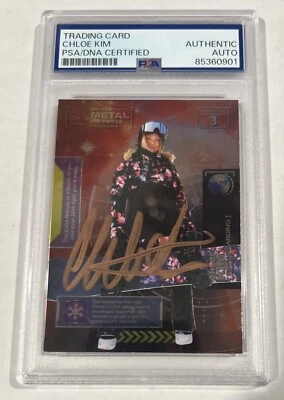 2021 Metal Universe Chloe Kim Auto Autograph Signed Card Rare PSA - Image 1 of 2