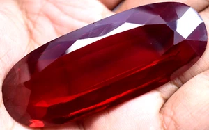Natural 158.95 Ct Huge Blood Red Ruby Mozambique GGL Certified Loose Gemstone - Picture 1 of 14