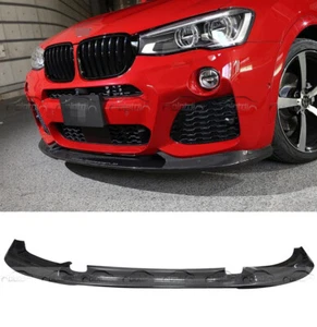 Carbon Fiber 3D Style Front Bumper Spoiler Lip For 2015-2017 BMW X4 F26 M-Sport - Picture 1 of 12
