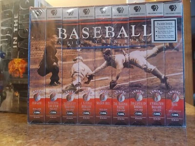 NEW  Baseball: A Film by Ken Burns - Nine Inning Boxed Set VHS, 1994, 9-Tapes - Image 1 of 4