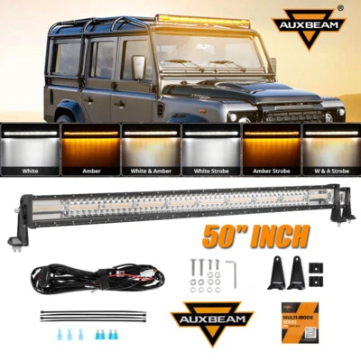 Barra de luz LED estroboscópica AUXBEAM 50" pulgadas haz de inundación para Toyota Tundra 2000-2006 Foto 1 de 4
