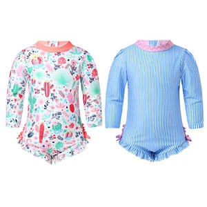 Girls Leotard Infant Bodysuit Romper Jumpsuit Floral Homewear Pool Playwear - Picture 1 of 16