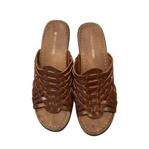 naturbaturalizer women's Slip On Sandals wedge comfort sandals size 9M brown - Picture 1 of 7