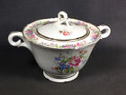 Antique Sugar Bowl Ceramic Of France Decor Flower Service Tea Vintage