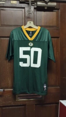 Camiseta deportiva Reebok NFL Team Apparel Green Bay Packers #50 AJ Hawk juvenil talla XL 18-20 Foto 1 de 4