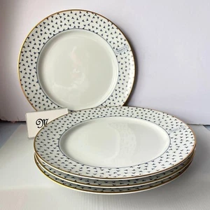 4 pcs TIFFANY & Co. Dancing T Dinner Plate 27.5cm/10.8" Born China - Picture 1 of 10