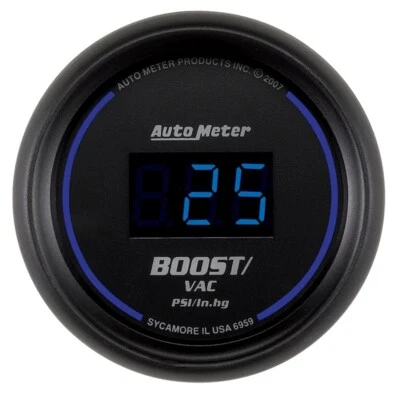 AutoMeter 6959 for Cobalt Digital 52.4mm Black Vacuum/Boost Gauge - Image 1 of 3