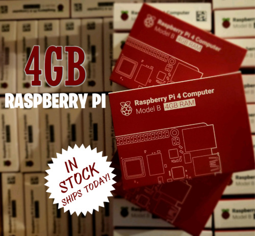 Raspberry Pi 4B 2/4 8GB RAM Basic Kit With Power Supply + Fan Case 