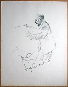 Dirigent Joseph Rosenstock  signierte Lithographie Eugen Spiro 1874-1972 Oper - Bild 1 von 20
