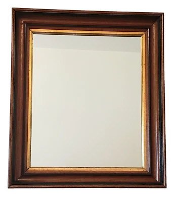 Антикварная деревенская ГЛУБОКАЯ РАМКА 19-го века из орехового ЗЕРКАЛА дерево черное дерево позолота СЛОИ #2 - Изображение 1 из 4