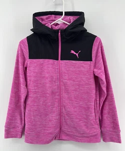 Puma Zip Up Hoodie Sweatshirt Jacket Girls Size Large 14-16 Pink Womens Size XS - Picture 1 of 8