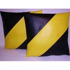 Cushion Cover Leather Pillow Throw Hair Decorative Genuine New Decor Rug Black 9