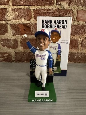 Hank Aaron '74 Home Run Record Bobblehead Atlanta Braves SGA 4/8/24 - Image 1 of 3