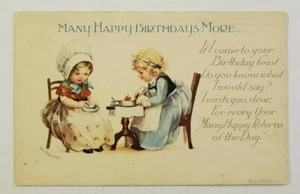 Many Happy Birthdays More - Postcard Posted 6/3/1921 ~ George Washington Stamp - Picture 1 of 11