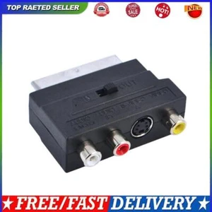 21Pin SCART Male to 3 RCA Female Converter Audio Video AV S-Video Adapter #g - Picture 1 of 10