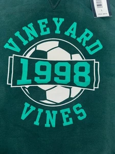 vineyard vines Boys Soccer Crewneck Sweatshirt Charleston Green Large NWT - Picture 1 of 3