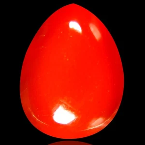 0.99 ct Sparkling VVS Clarity Pear Cabochon Cut (8 x 6 mm) Red Opal Gemstone - Picture 1 of 1