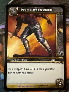 World of Warcraft TCG Outland 195/246 Doomplate Legguards - Picture 1 of 2
