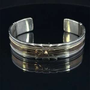 Bracciale firmato L 925 sterling e oro giallo 14 carati 39,1 grammi (WCP029666) - Foto 1 di 5