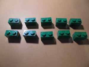 Lego 10x Stein 1x2 3004 grün egn23 - Bild 1 von 2