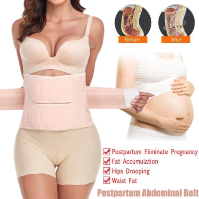 Women's Postpartum Belly Wrap Belt Band Recovery Support Girdle C Section Shaper