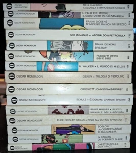 Lotto 15 libri Oscar Mondadori Cartoons fumetti (Disney Topolino Schulz Dickens) - Foto 1 di 2