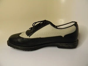 Chaussures de golf femme Lady Fairway Shaughnessy noires \gris\blanc bout d'aile taille 8M - Photo 1/12