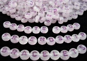 Alphabet Beads Glow In The Dark 2500pc Round DIY SWIFTIE BRACELETS  - Picture 1 of 4