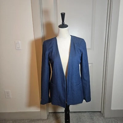 Traje Blazer Adrienne Vittadini Frente Abierto Mujer XS Azul Marino Foto 1 de 4
