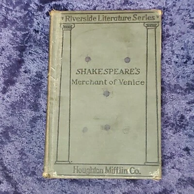 Riverside Literature Series: Shakespeare's Merchant of Venice 1911 HC Antique  Foto 1 de 4