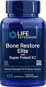 Life Extension Bone Restore Elite Vitamin K2 & Calcium Healthy Bone 120 Capsules - Picture 1 of 6