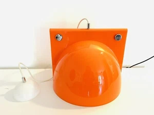 π΅ Lampadario Harvey Guzzini mod. Orione Orange Top Design anni 70 - Picture 1 of 4