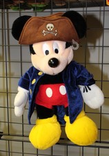 Disney Disneyland Mickey Mouse Pirate 11" Talking Stuffed Plush - Rare HTF