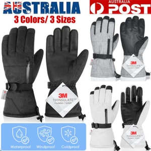 Unisex Waterproof Touchscreen Ski Gloves 3M Thinsulate Winter Snow Gloves Pocket - Picture 1 of 12