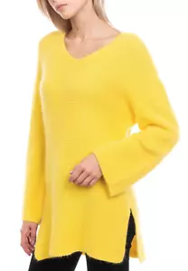 Made in Italy NEW AUTH €220 ANNARITA N TWENTY 4H Angora Wool Blend Size S YELLOW - Picture 1 of 11