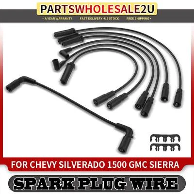 Juego de 7 cables de bujía de 7 mm para Chevrolet Silverado 1500 GMC Sierra 1500 02-06 Foto 1 de 4