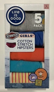 *NIB* Life Is Good “Girls Size L” Cotton Stretch Hipsters (5 Pack) - Picture 1 of 2
